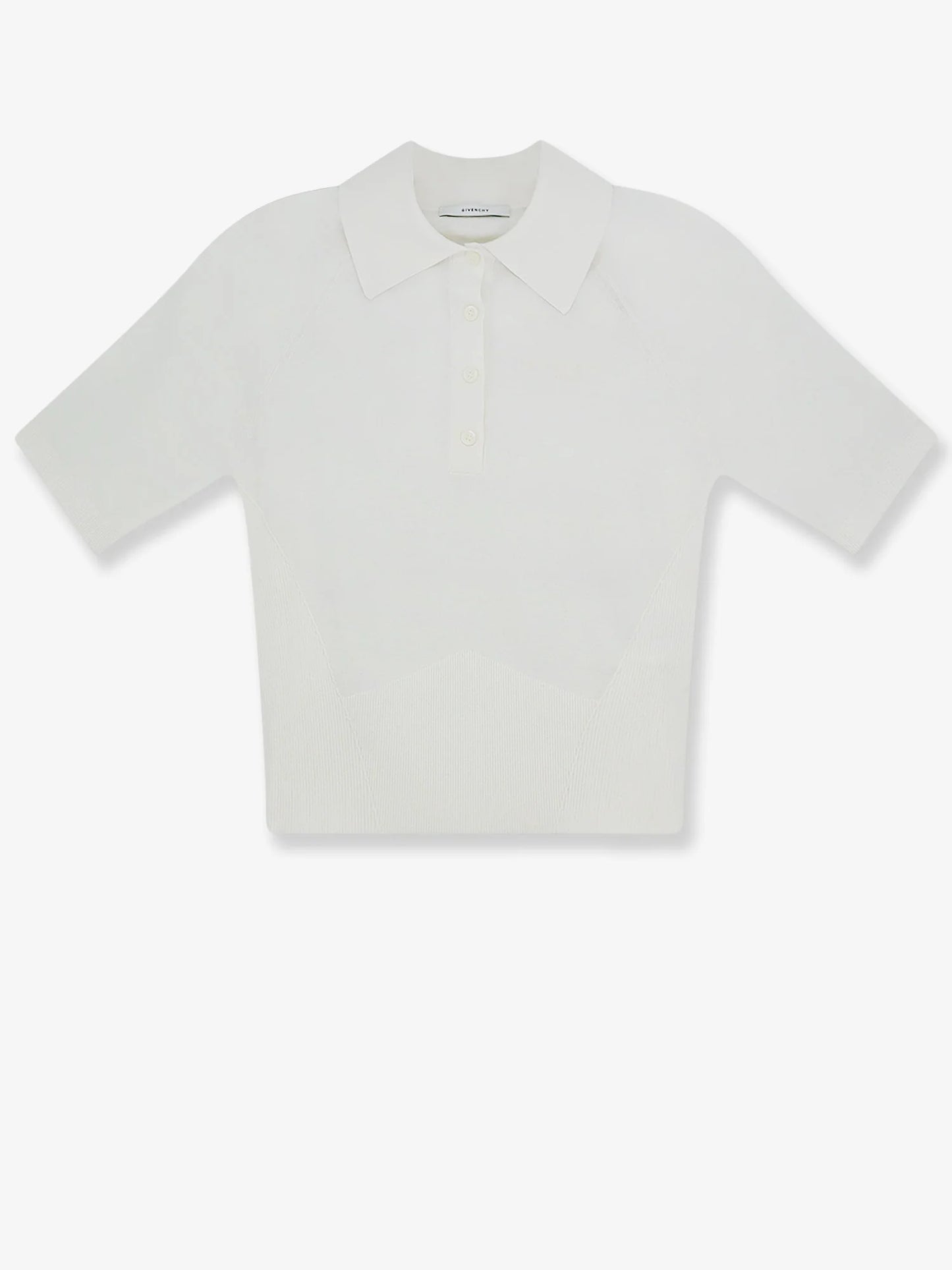 Givenchy Cropped Cotton And Silk Polo Shirt
