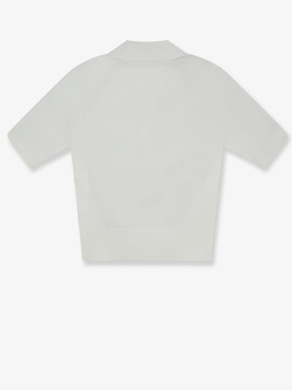 Givenchy Cropped cotton and silk polo shirt - Ivory