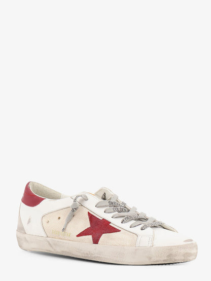 Golden Goose Deluxe Brand Super-star leather sneakers - Beigewhiteredgrey