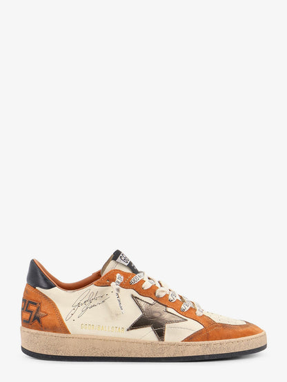 Golden Goose Deluxe Brand Ballstar sneakers in suede and leather with iconic side logo - White Beigewarm Brownoliveblac
