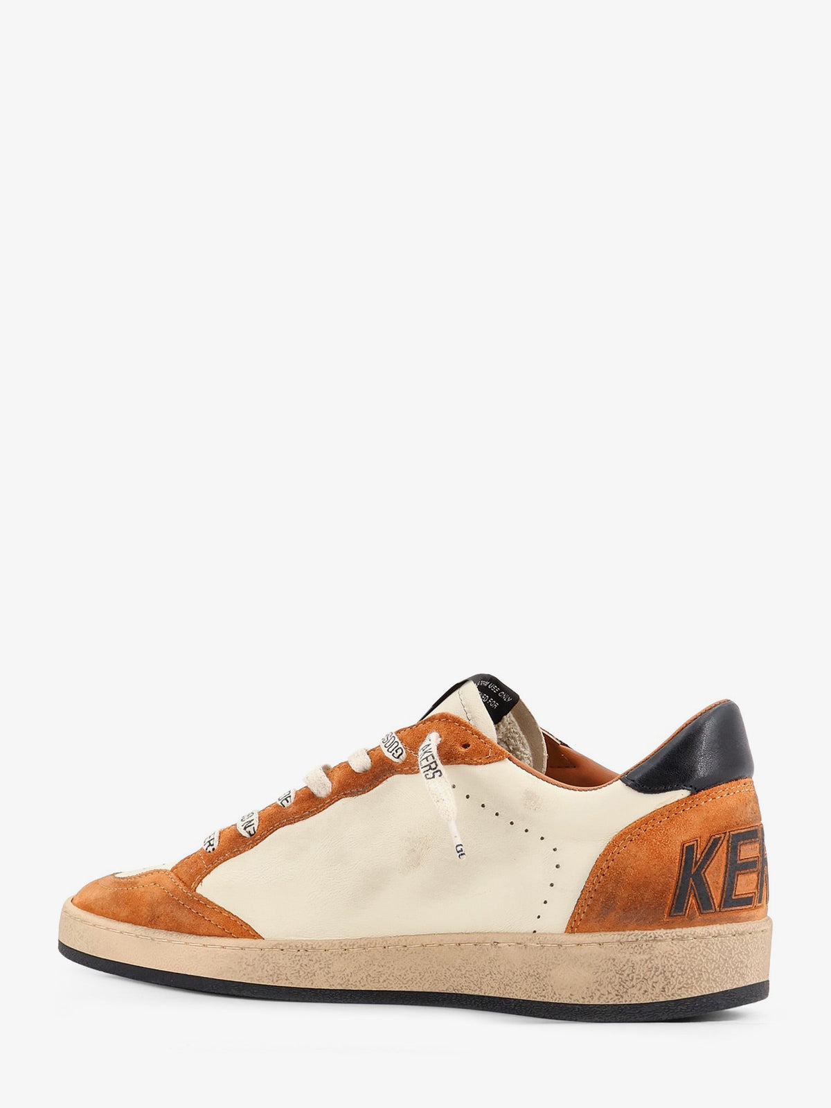 Golden Goose Deluxe Brand Ballstar sneakers in suede and leather with iconic side logo - White Beigewarm Brownoliveblac