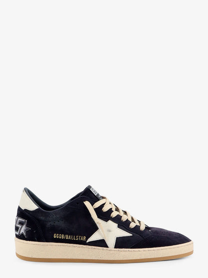 Golden Goose Deluxe Brand Ballstar suede sneakers with iconic side logo - Dark Bluewhite