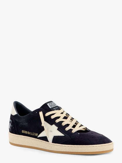 Golden Goose Deluxe Brand Ballstar suede sneakers with iconic side logo - Dark Bluewhite