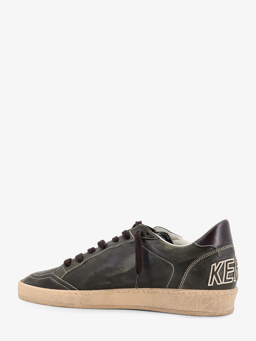 Golden Goose Ballstar used effect leather sneakers - Dark Greenblack
