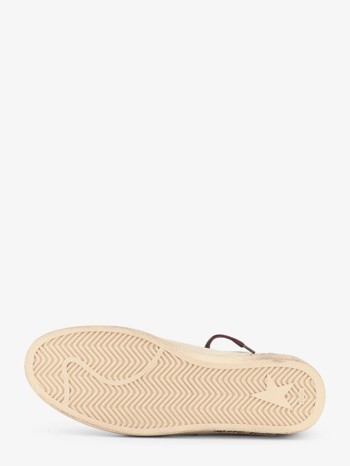 Golden Goose Deluxe Brand Ballstar leather sneakers with iconic side logo - Cream Grey Beige Burgundy