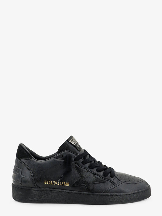 Golden Goose Ballstar leather sneakers with iconic side logo - Black