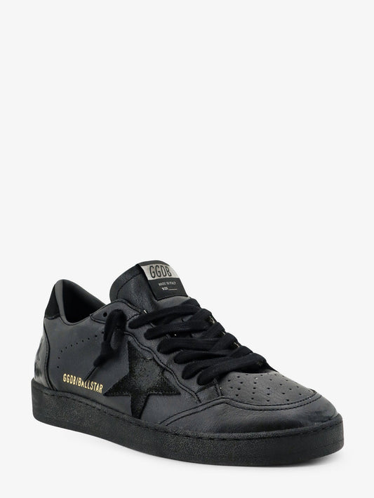 Golden Goose Ballstar leather sneakers with iconic side logo - Black