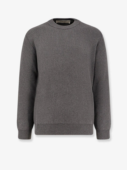 Golden Goose Deluxe Brand Davis ribbed cotton sweater - Dark Grey Melange