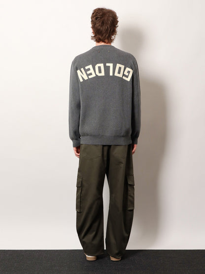 Golden Goose Deluxe Brand Davis ribbed cotton sweater - Dark Grey Melange