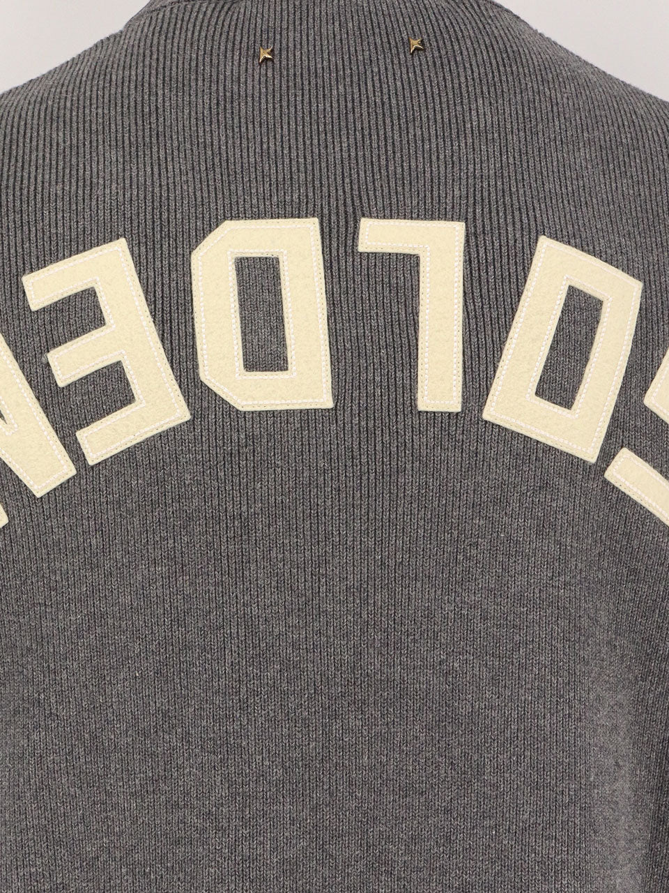 Golden Goose Deluxe Brand Davis ribbed cotton sweater - Dark Grey Melange