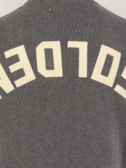 Golden Goose Deluxe Brand Davis ribbed cotton sweater - Dark Grey Melange