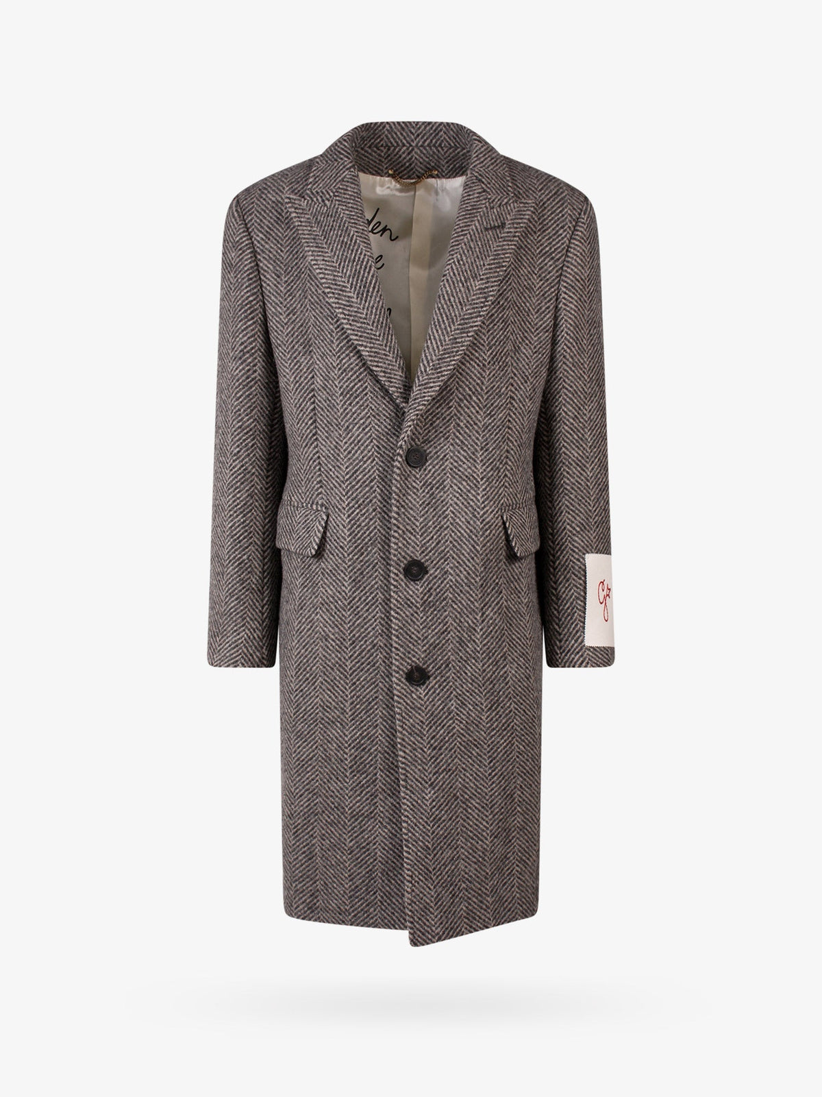 Golden Goose Deluxe Brand Daster virgin wool coat - Beigeantracite