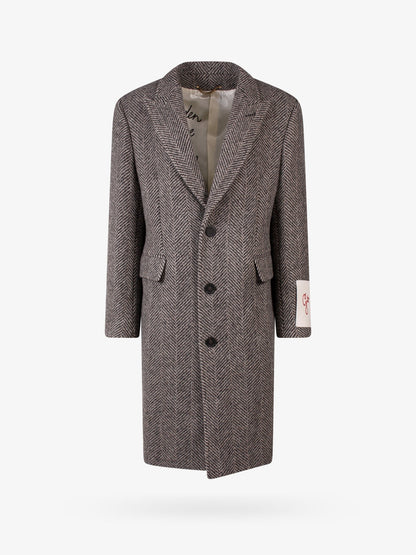 Golden Goose Deluxe Brand Daster virgin wool coat - Beigeantracite