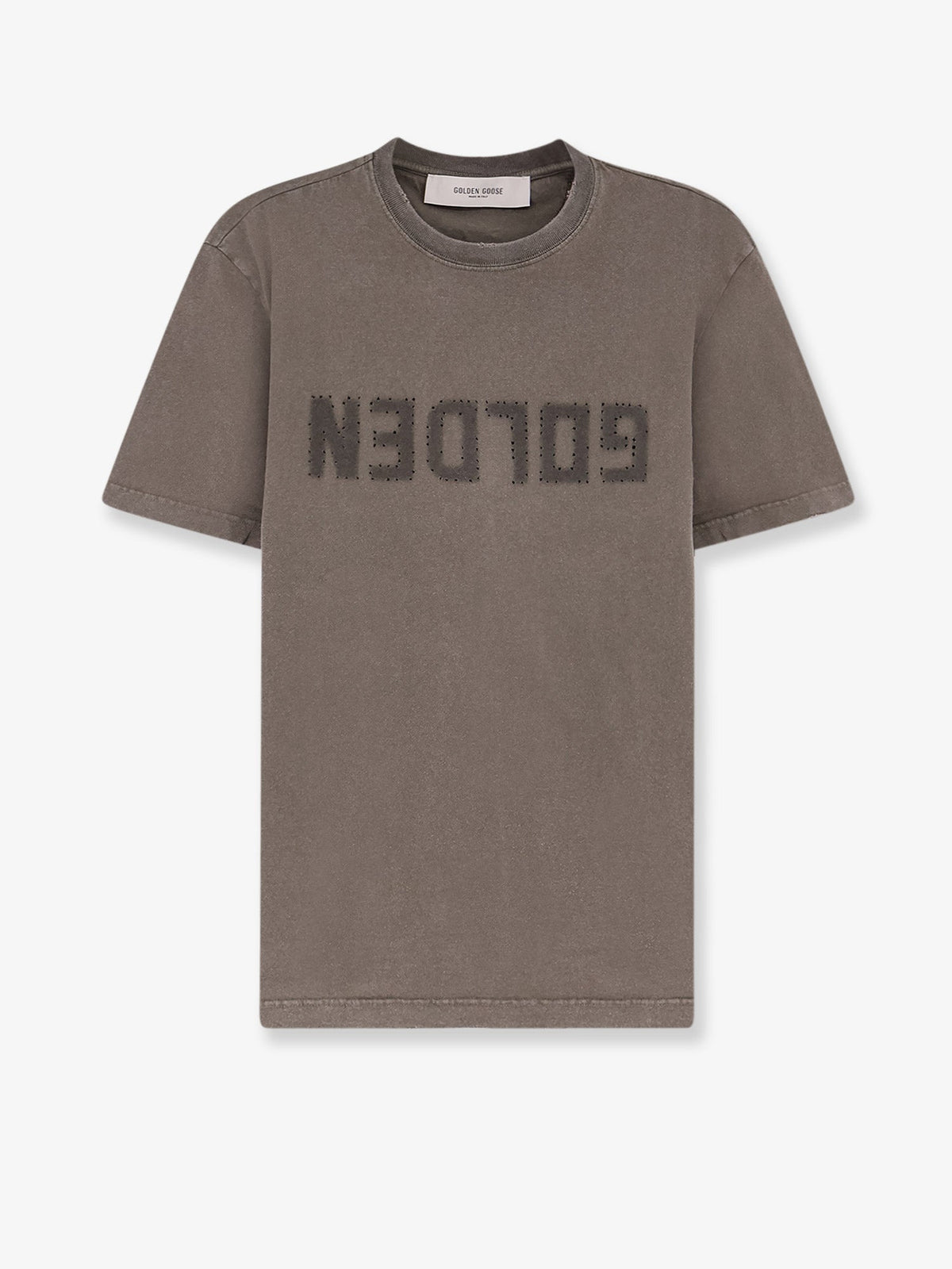 Golden Goose Deluxe Brand Regular Distressed cotton t-shirt - Dusty Olive