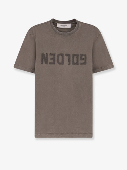 Golden Goose Deluxe Brand Regular Distressed cotton t-shirt - Dusty Olive
