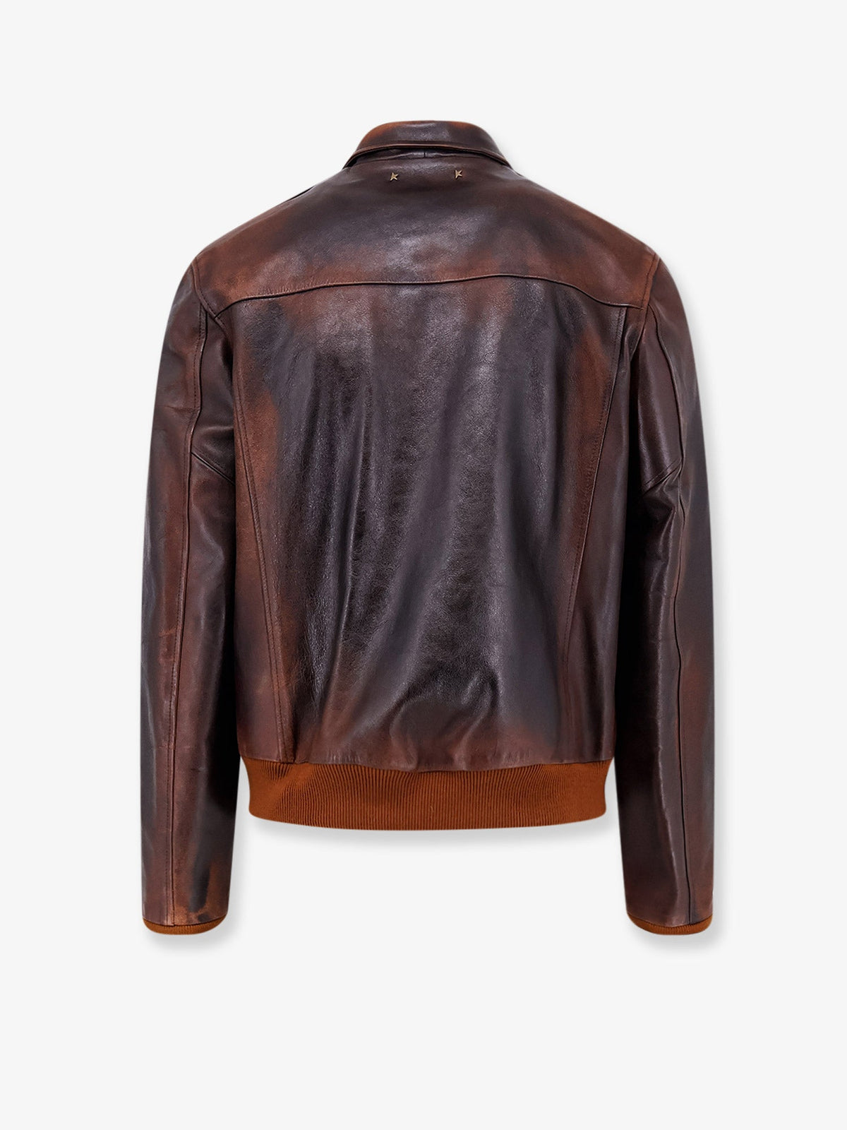 Golden Goose Deluxe Brand Archive Distressed Effect leather jacket - Dark Brown