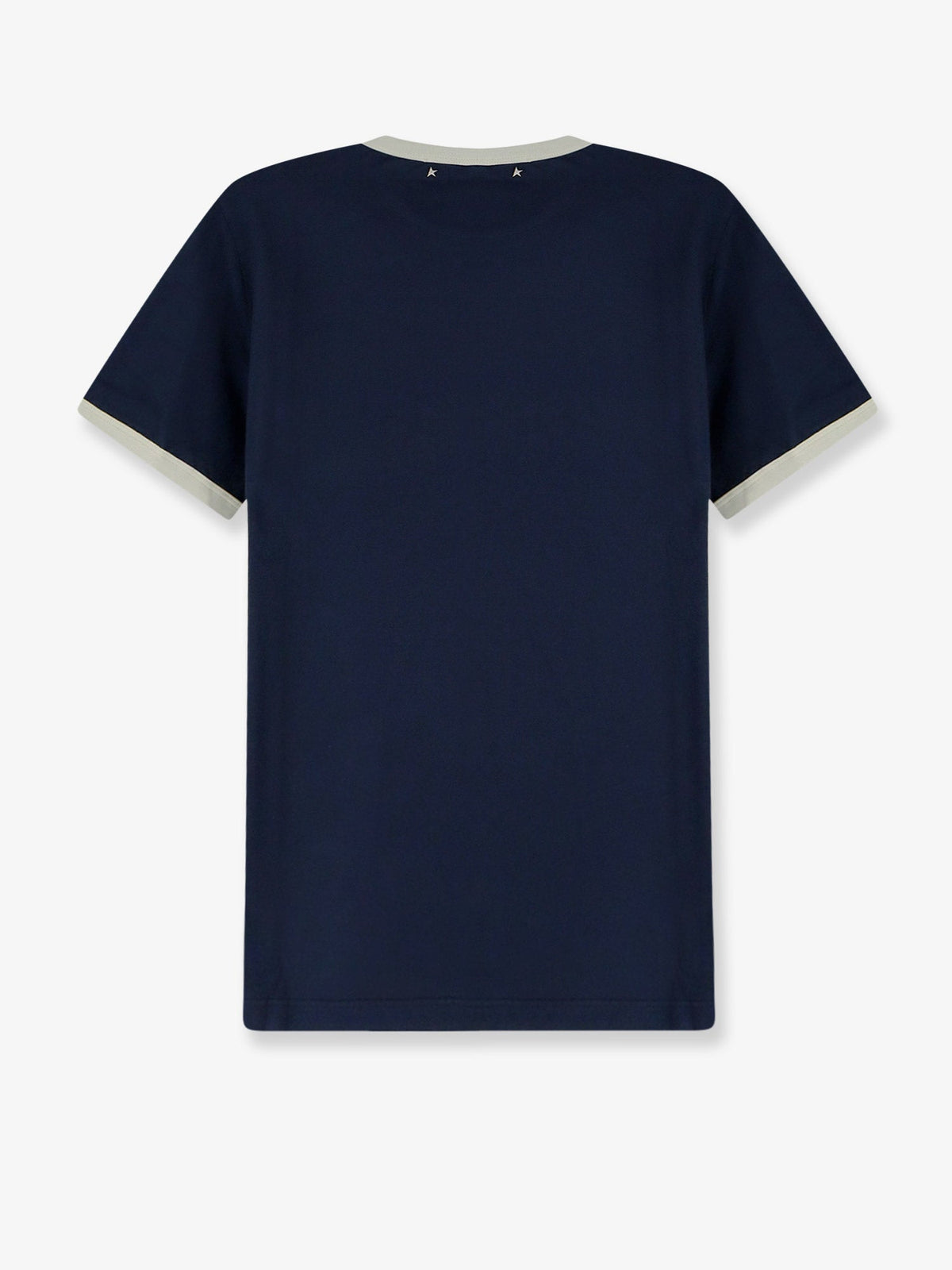 Golden Goose Deluxe Brand Cotton T-shirt with printed logo on the front - Blue Heritage White