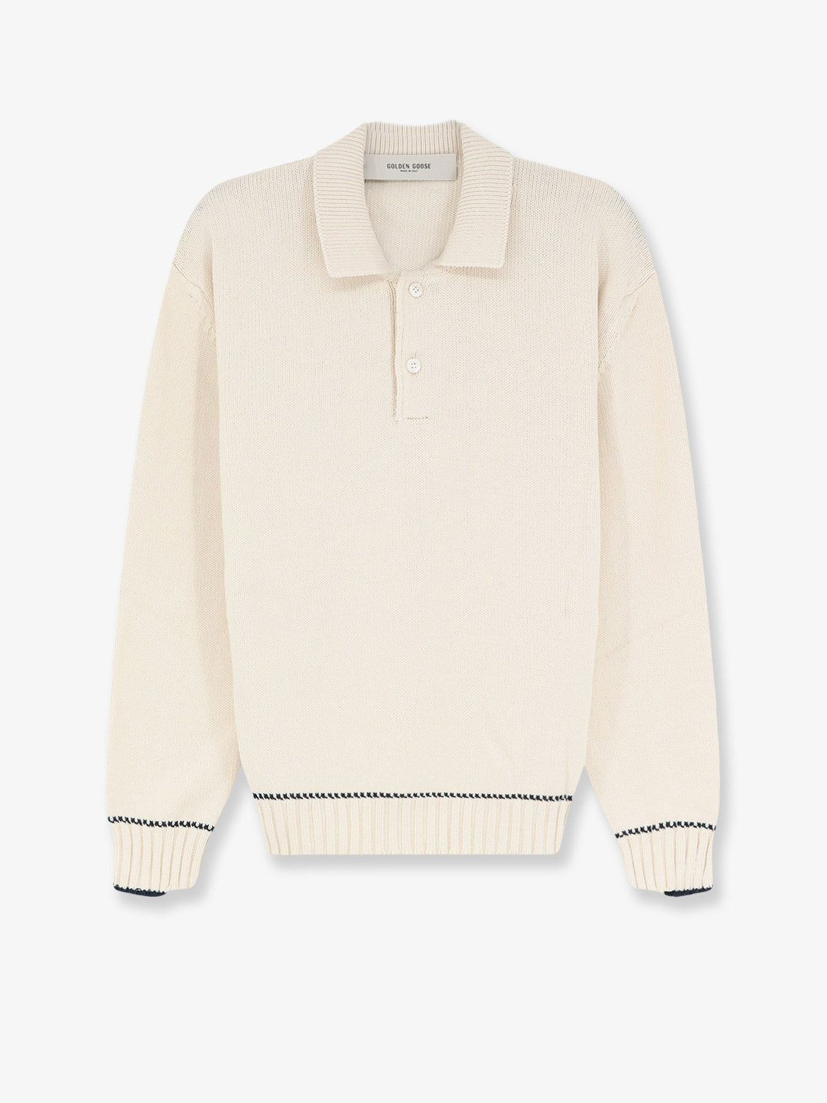 Golden Goose Deluxe Brand Ribbed cotton sweater - Heritage White