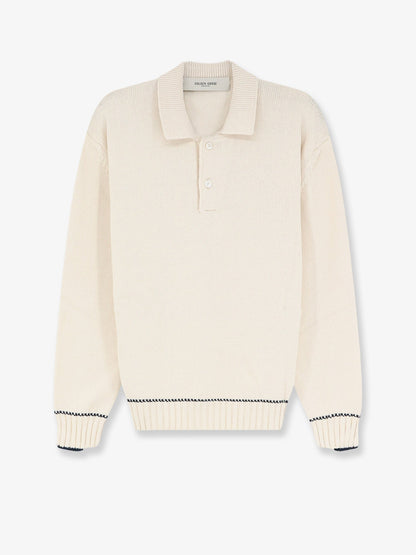 Golden Goose Deluxe Brand Ribbed cotton sweater - Heritage White
