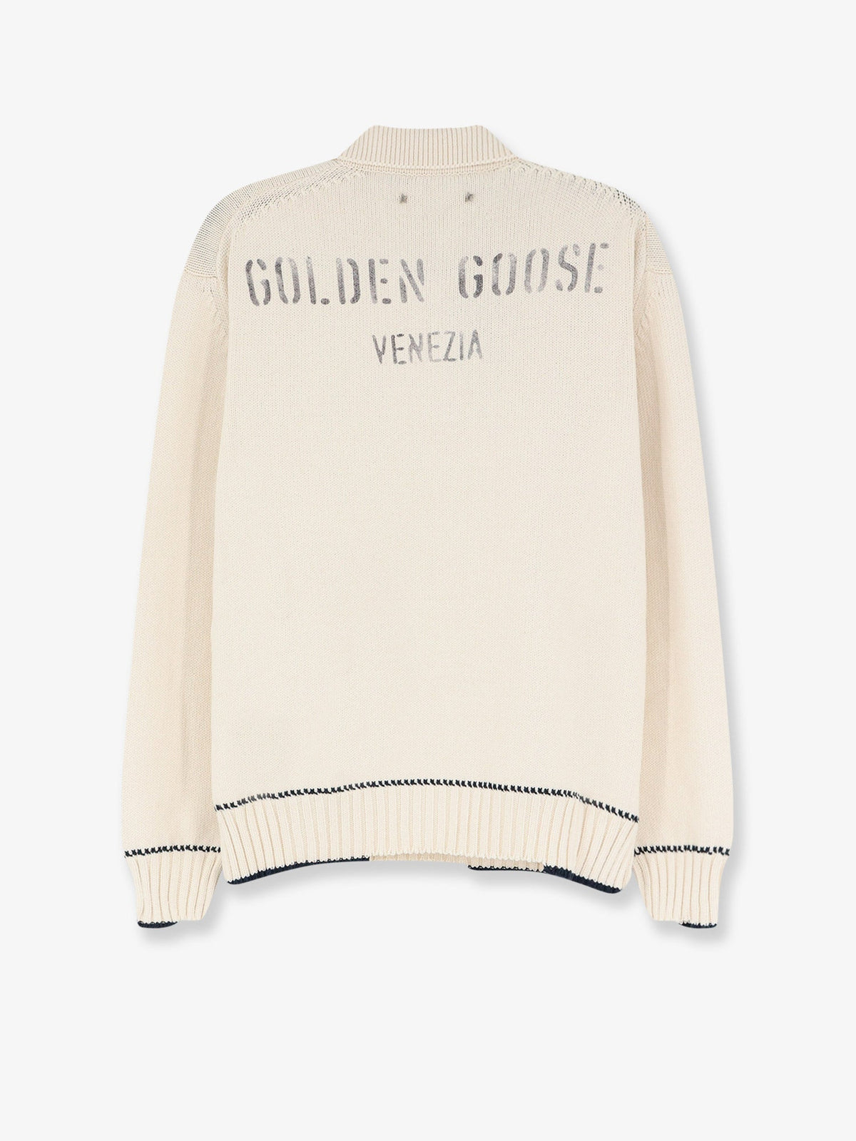 Golden Goose Deluxe Brand Ribbed cotton sweater - Heritage White