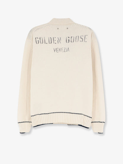 Golden Goose Deluxe Brand Ribbed cotton sweater - Heritage White