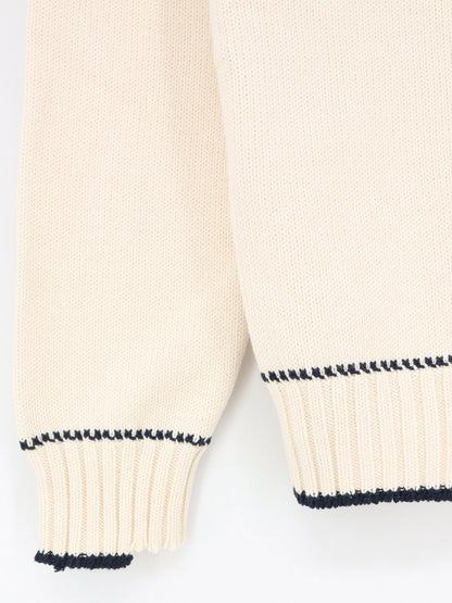 Golden Goose Deluxe Brand Ribbed cotton sweater - Heritage White
