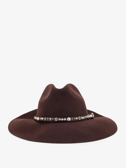 Golden Goose Deluxe Brand Golden Fedora Hat - Chicory Coffee