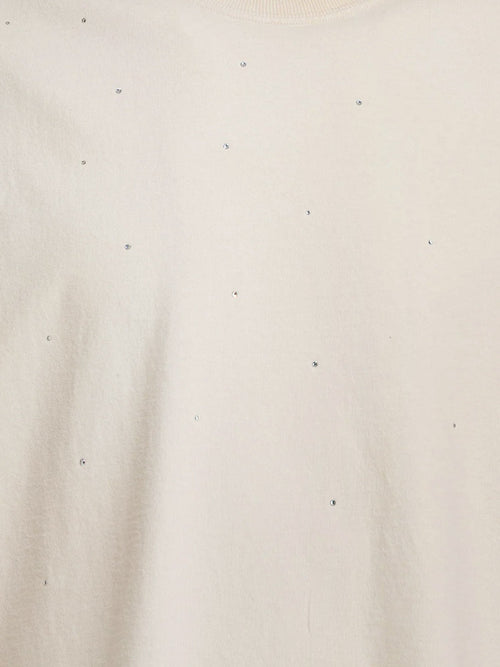 Golden Goose Cotton Star T-shirt with all-over rhinestones - Light Grey