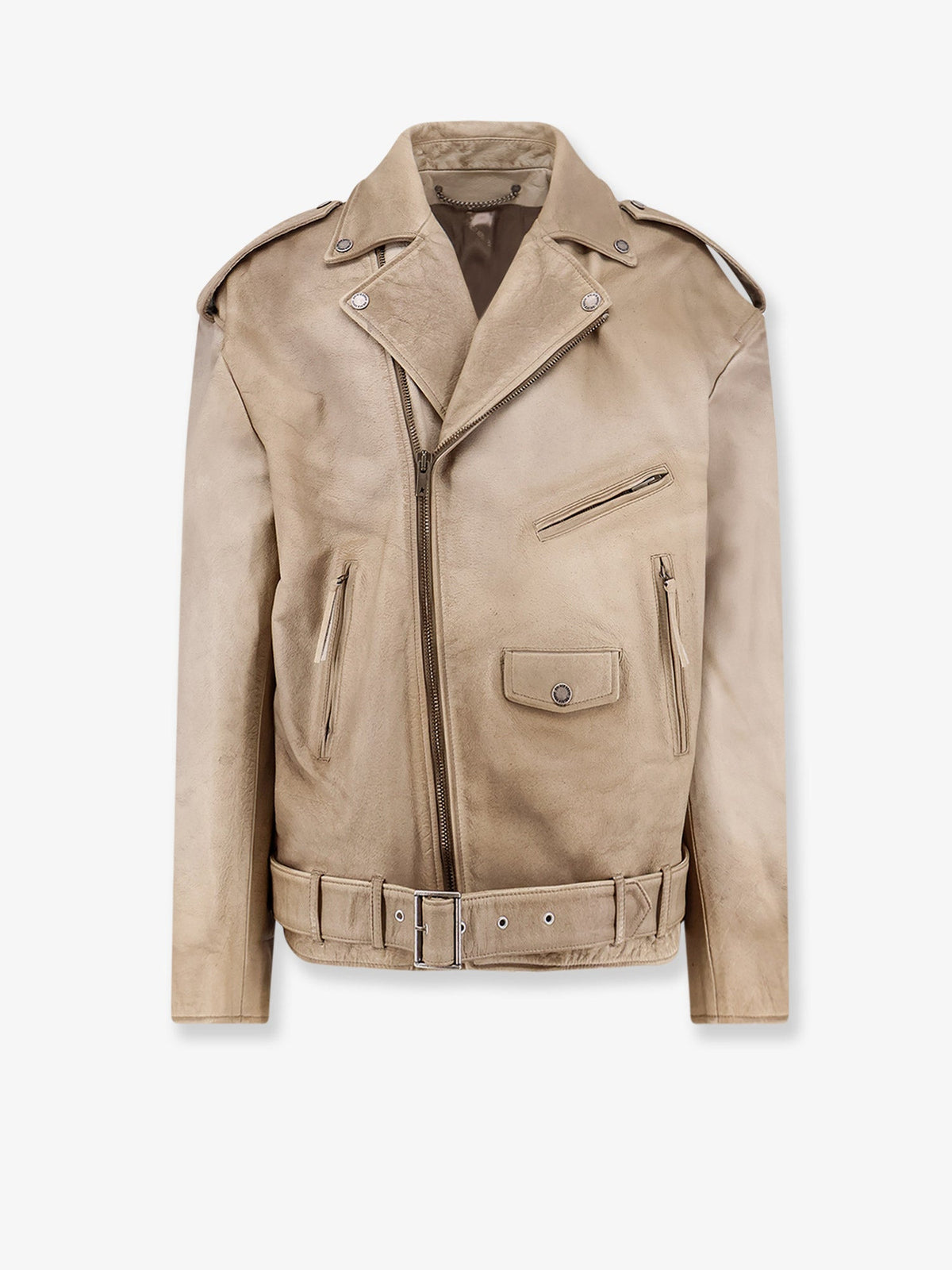 Golden Goose Deluxe Brand Phoebe Over leather jacket - Mellow Buff