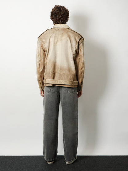 Golden Goose Deluxe Brand Phoebe Over leather jacket - Mellow Buff