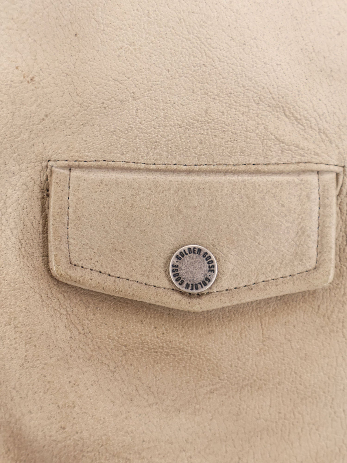 Golden Goose Deluxe Brand Phoebe Over leather jacket - Mellow Buff