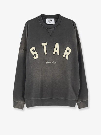 Golden Goose Deluxe Brand Cotton sweatshirt with front logo - Charcoal