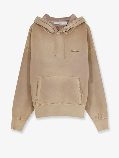 Golden Goose Deluxe Brand Cotton sweatshirt with front embroidered logo - Decorativ Thread 1: 100% Polye