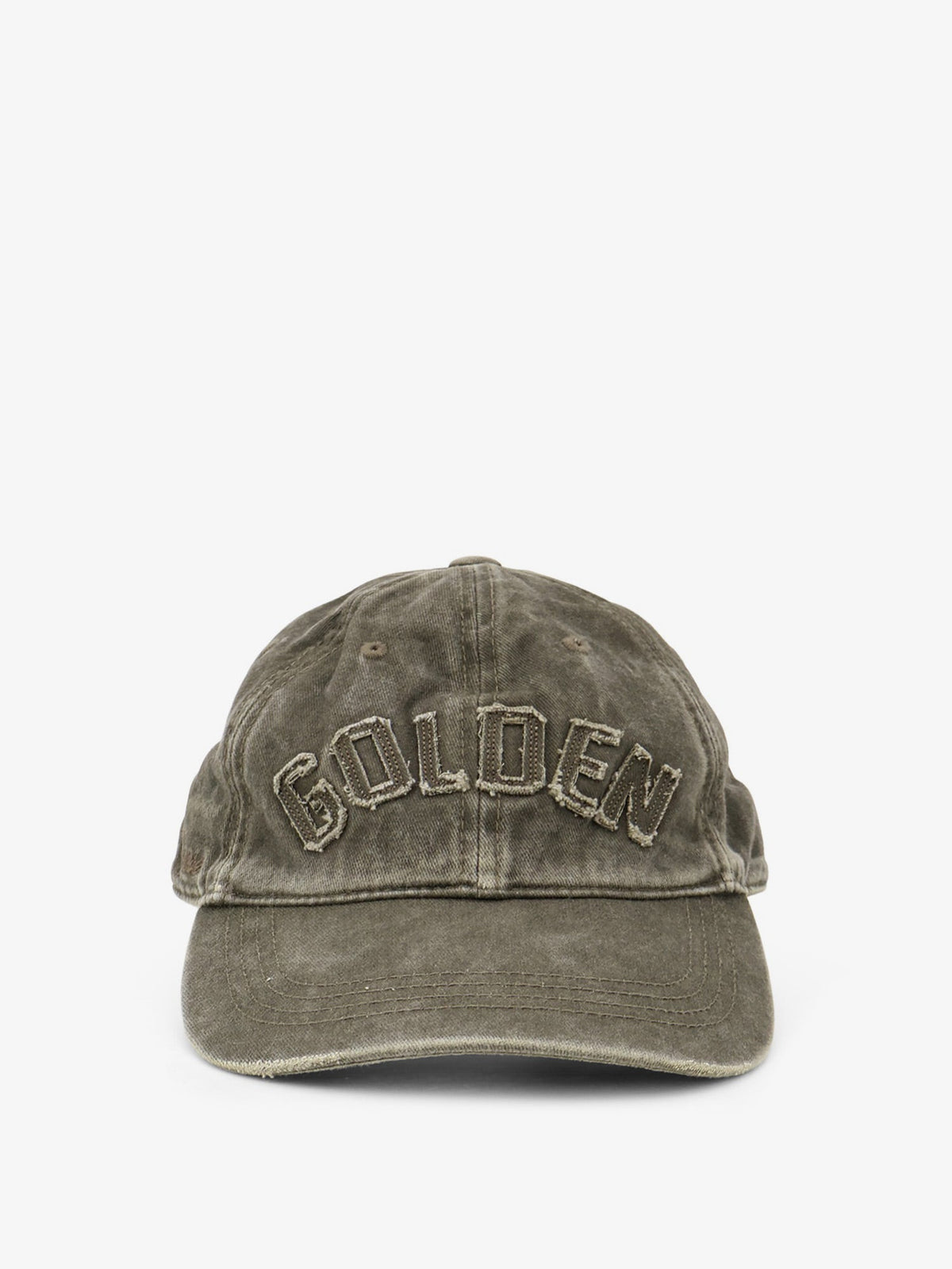 Golden Goose Deluxe Brand Decostructed washed cotton baseball cap - Dark Kalamata