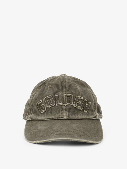 Golden Goose Deluxe Brand Decostructed washed cotton baseball cap - Dark Kalamata