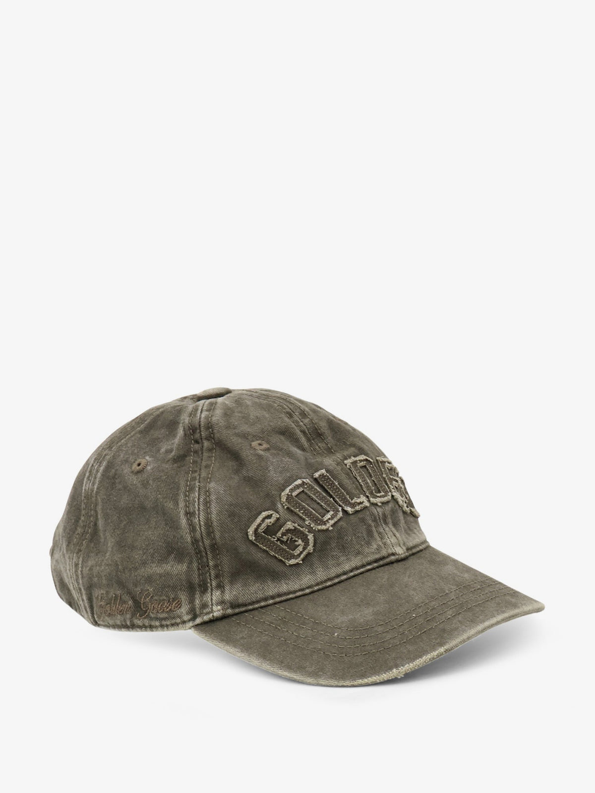 Golden Goose Deluxe Brand Decostructed washed cotton baseball cap - Dark Kalamata