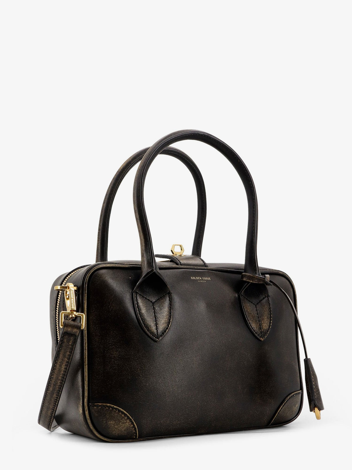 Golden Goose Deluxe Brand Vita Vintage leather crossbody bag - Black