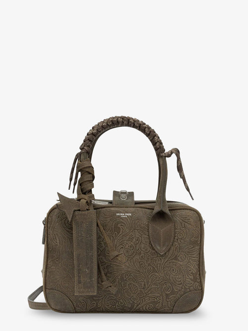 Golden Goose Suede Vita Bag crossbody bag with floral motif - Military Green