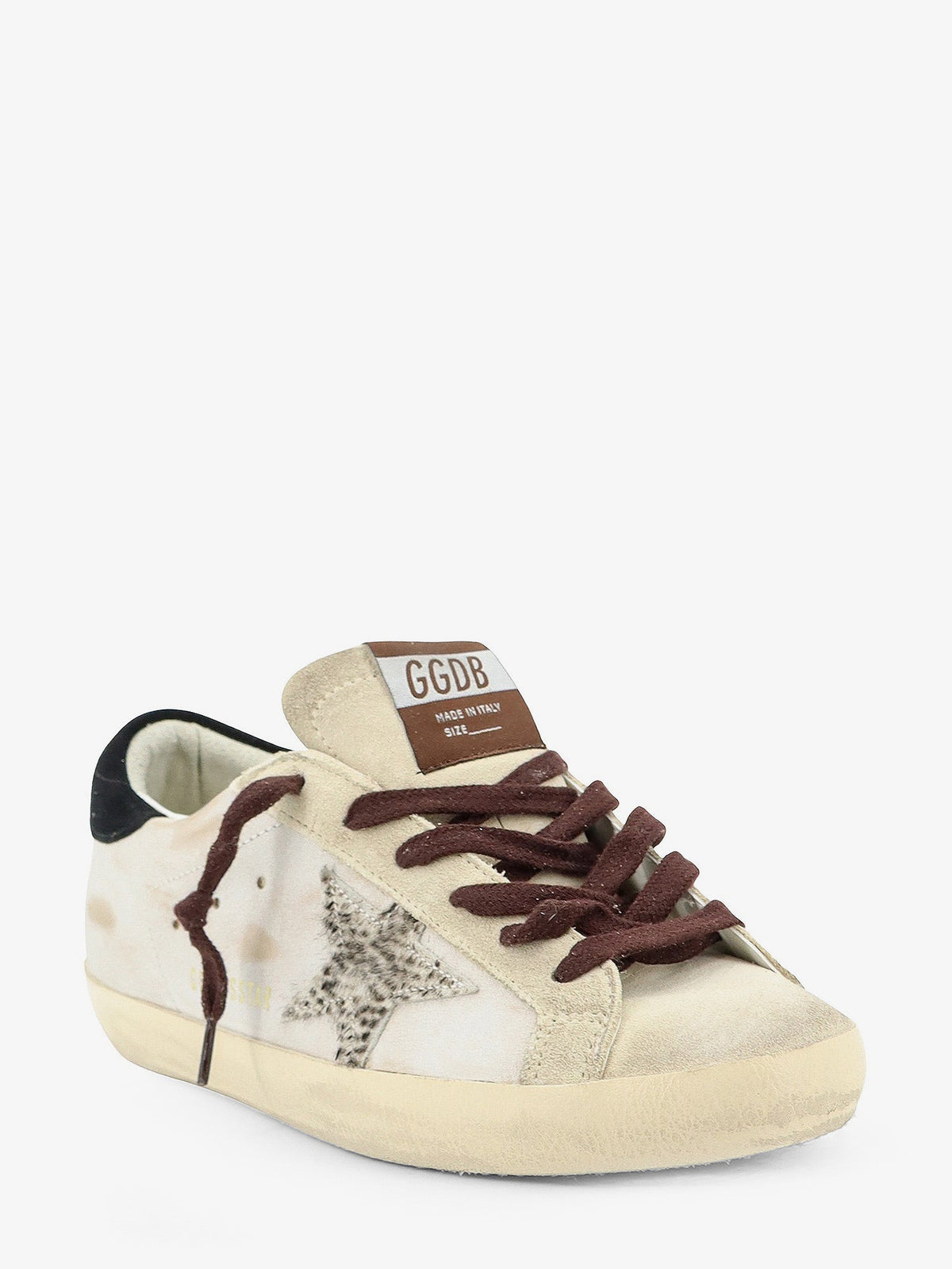 Golden Goose Deluxe Brand Super-star suede sneakers with iconic side logo - Whiteseedpearlblack