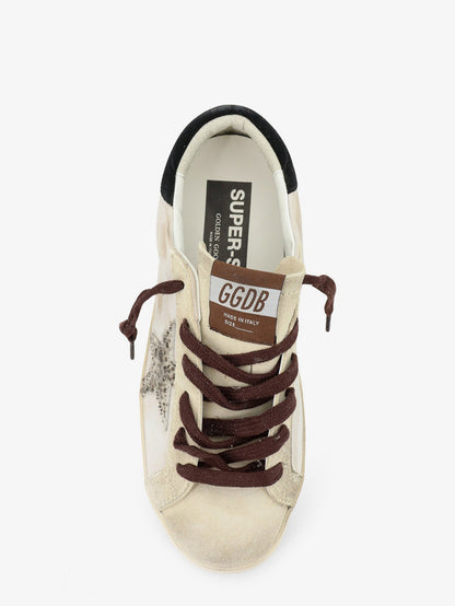 Golden Goose Deluxe Brand Super-star suede sneakers with iconic side logo - Whiteseedpearlblack
