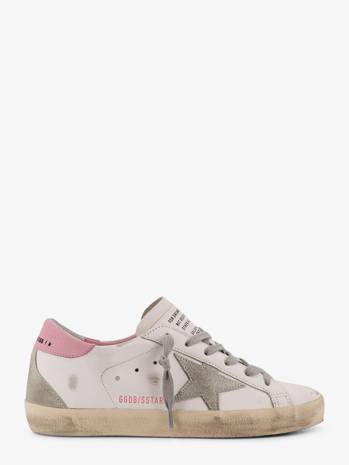 Golden Goose Deluxe Brand Superstar leather sneakers with iconic side logo - Whiteicelight Pink