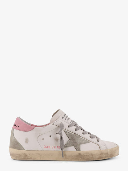 Golden Goose Deluxe Brand Superstar leather sneakers with iconic side logo - Whiteicelight Pink