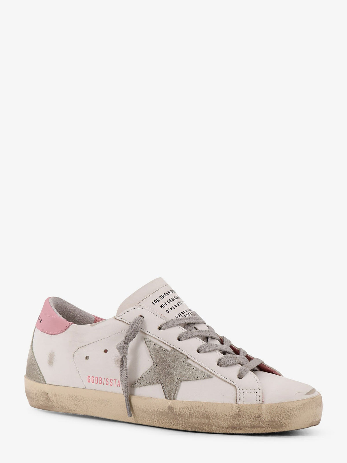 Golden Goose Deluxe Brand Superstar leather sneakers with iconic side logo - Whiteicelight Pink