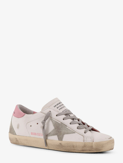 Golden Goose Deluxe Brand Superstar leather sneakers with iconic side logo - Whiteicelight Pink