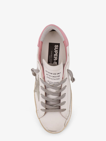 Golden Goose Deluxe Brand Superstar leather sneakers with iconic side logo - Whiteicelight Pink