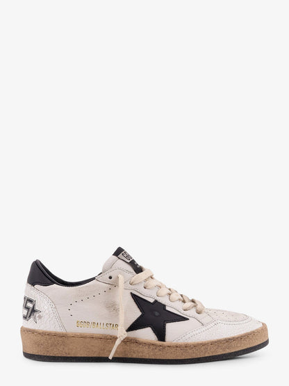 Golden Goose Deluxe Brand Ballstar leather sneakers with iconic side logo - Whiteblack