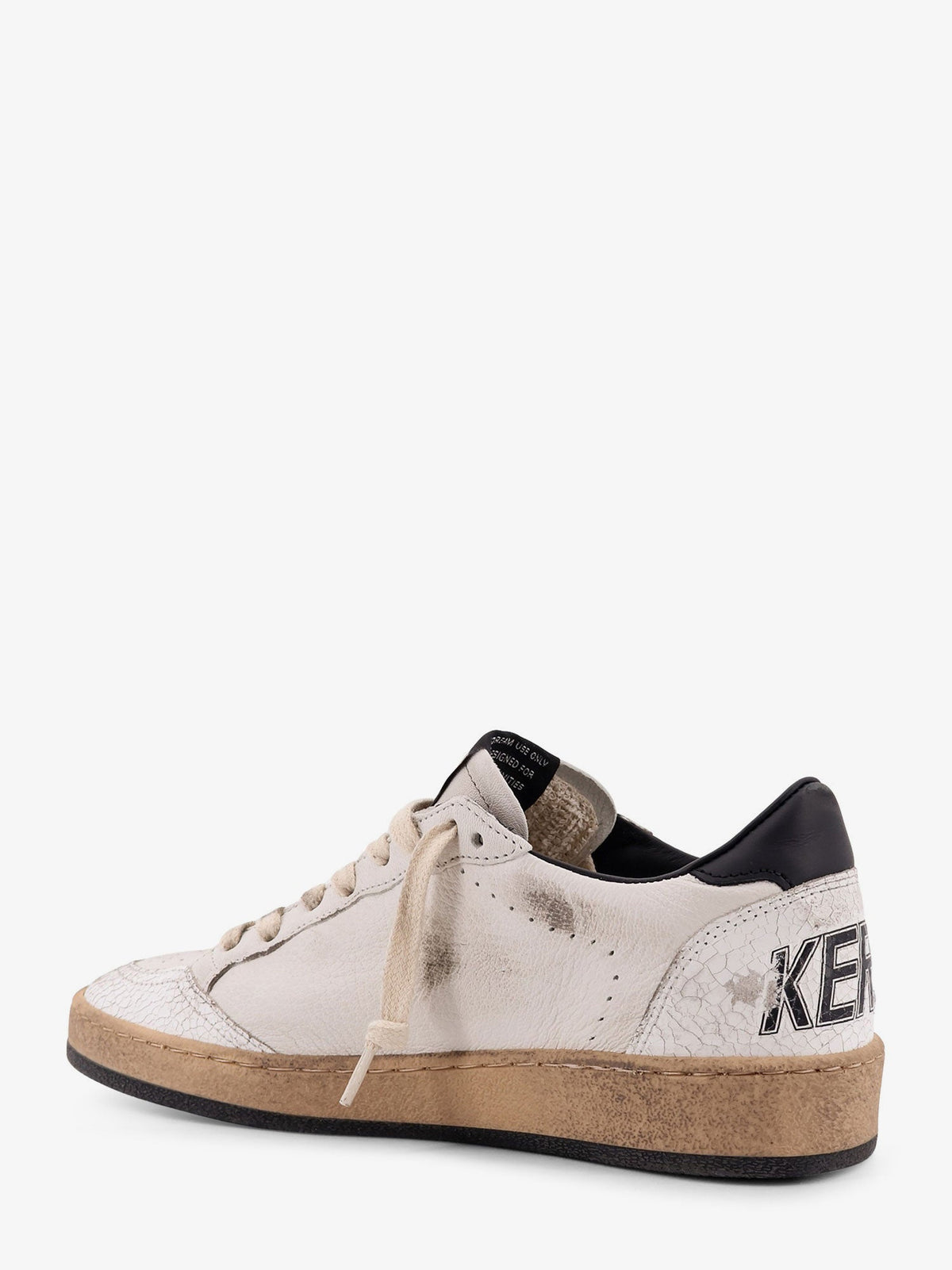 Golden Goose Deluxe Brand Ballstar leather sneakers with iconic side logo - Whiteblack
