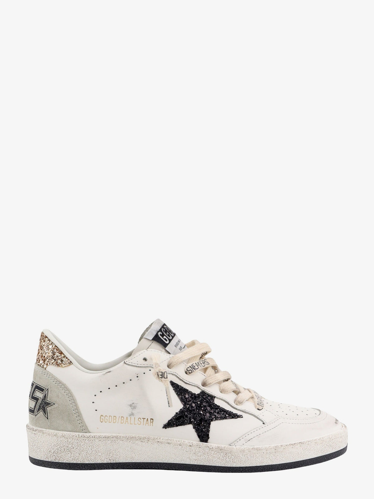 Golden Goose Leather Ball Star with logo on the side - Whiteblackgoldice