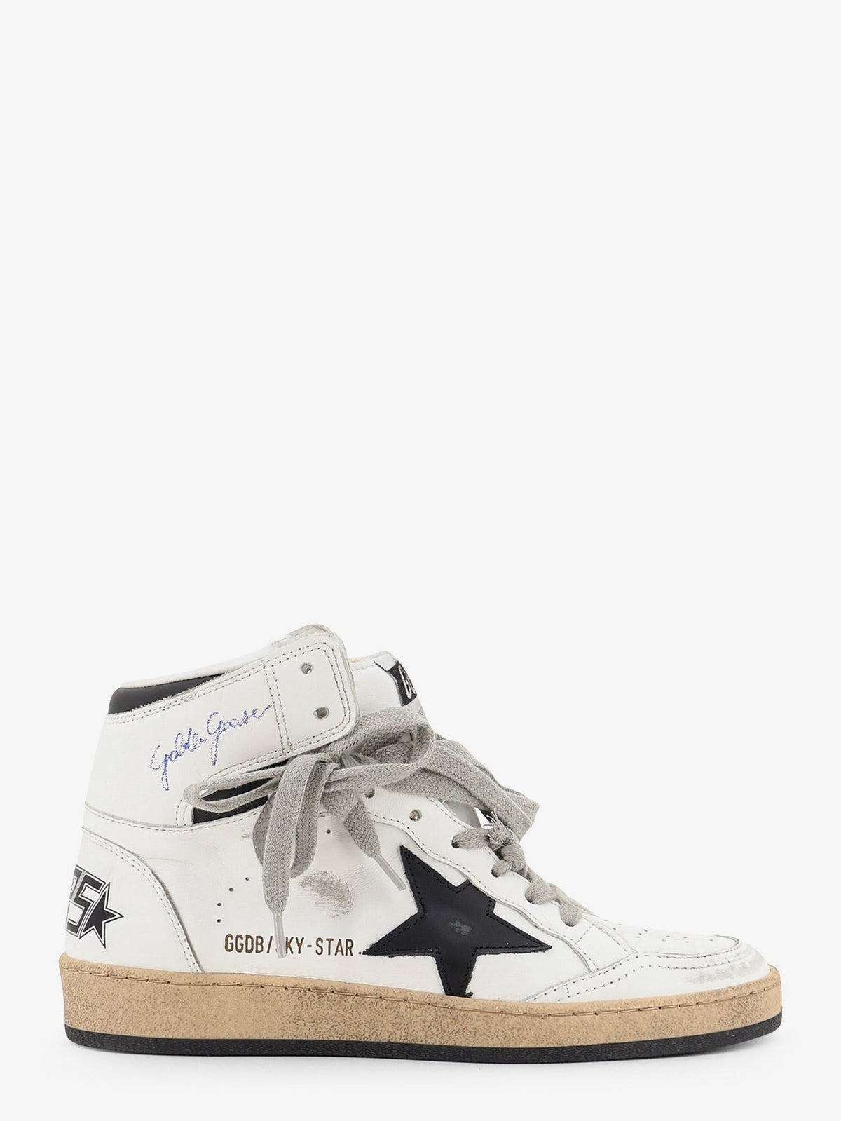 Golden Goose Deluxe Brand Sky Star leather sneakers with iconic side logo - Whiteblack