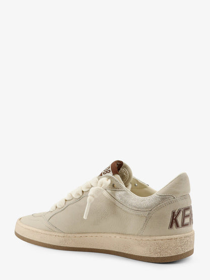 Golden Goose Deluxe Brand Ballstar leather sneakers with iconic side logo - Creamlight Greygrey